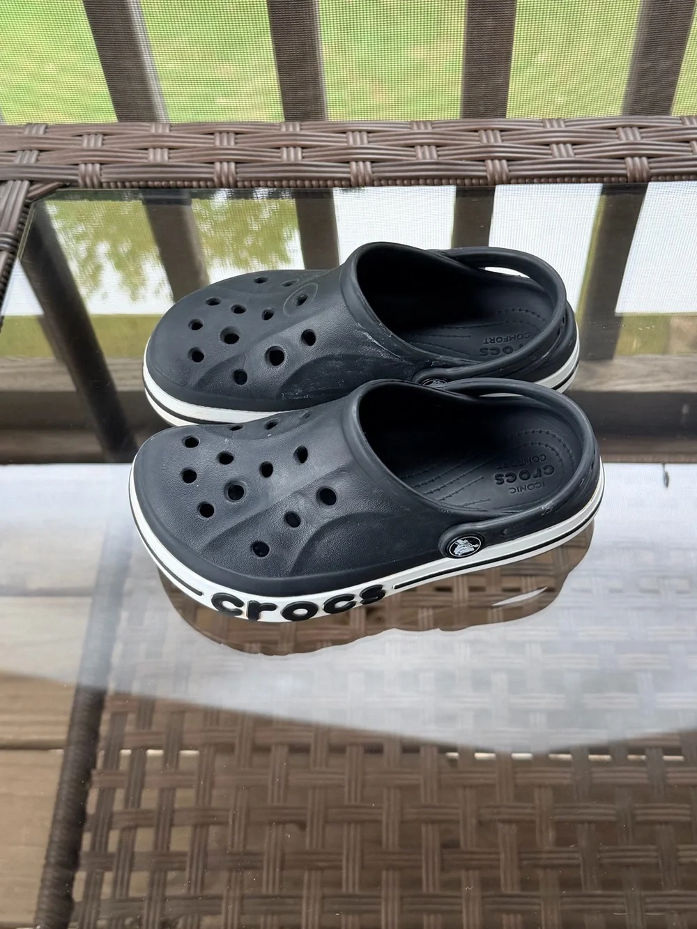 Crocs Kids Classic Clogs in Black Size 13